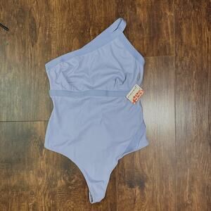 Free People Movement One Shoulder‎ Bodysuit Stretch Lavender Women S NWT
